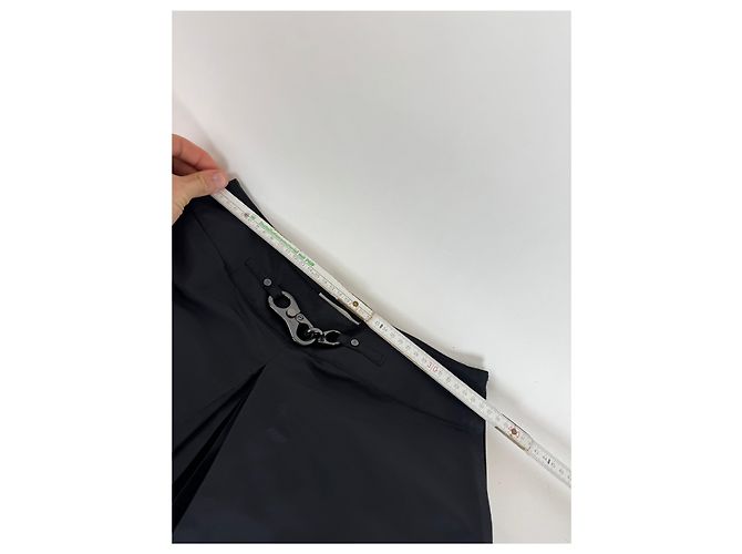 Céline Gonna in seta vintage Celine Paris nera 36/S Nero - vista 10