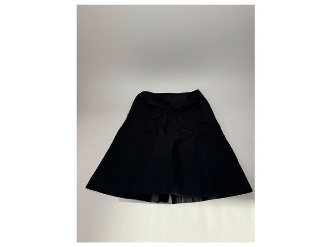 Céline Gonna in seta vintage Celine Paris nera 36/S Nero - vista 15
