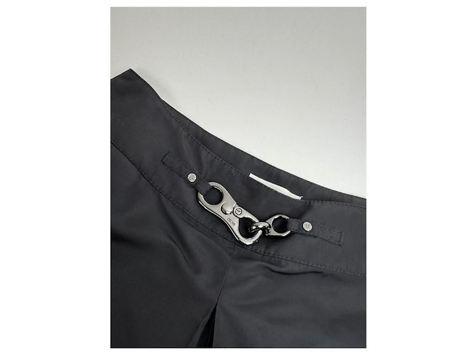 Céline Gonna in seta vintage Celine Paris nera 36/S Nero - vista 7
