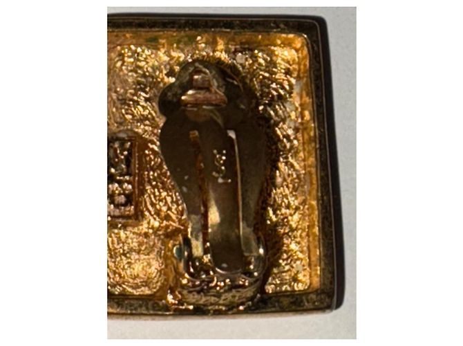 Orecchini Yves Saint Laurent clip martellati oro D'oro - vista 4