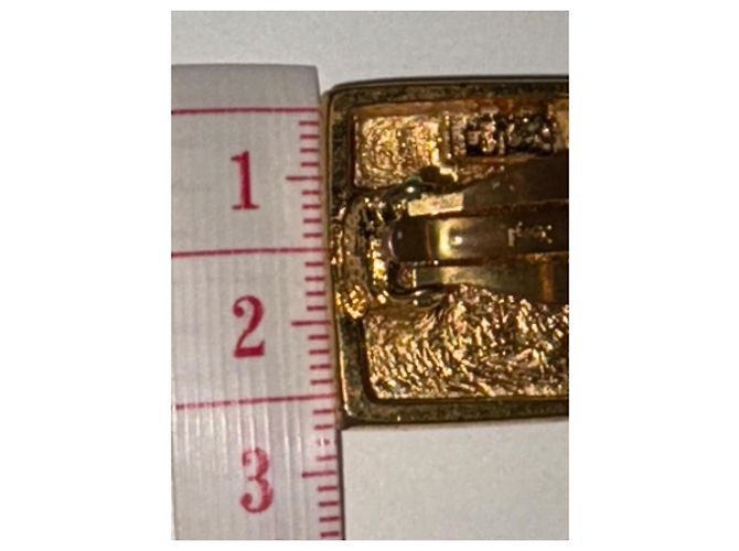 Orecchini Yves Saint Laurent clip martellati oro D'oro - vista 5