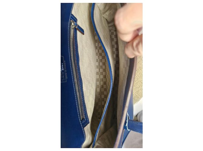 Just Campagne Merveille uby Borsa a mano blu in pelle - vista 11