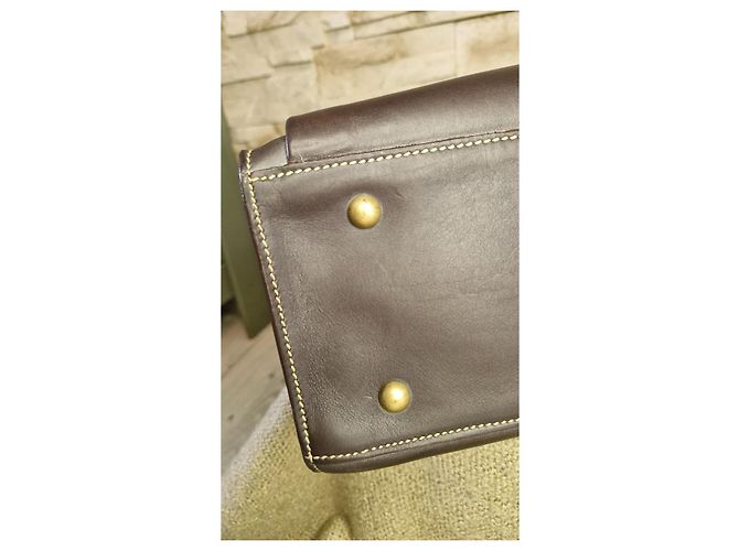 Borsa in pelle Just Campagne Paris Marrone Scuro - vista 12