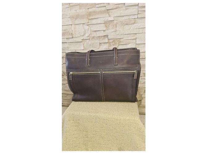 Borsa in pelle Just Campagne Paris Marrone Scuro - vista 2