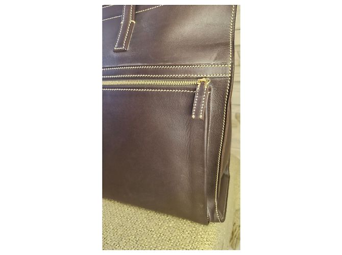 Borsa in pelle Just Campagne Paris Marrone Scuro - vista 4