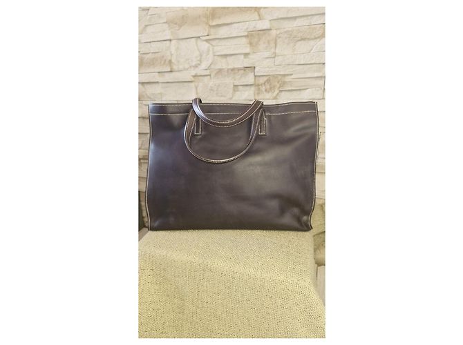 Borsa in pelle Just Campagne Paris Marrone Scuro - vista 6