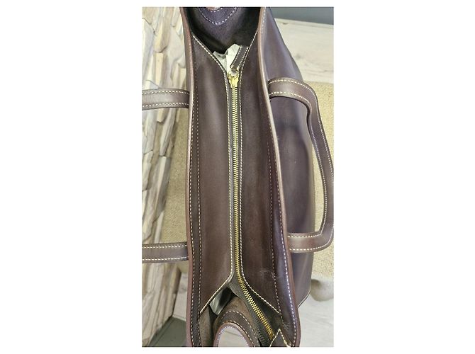 Borsa in pelle Just Campagne Paris Marrone Scuro - vista 7