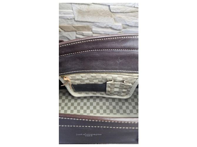 Borsa in pelle Just Campagne Paris Marrone Scuro - vista 8