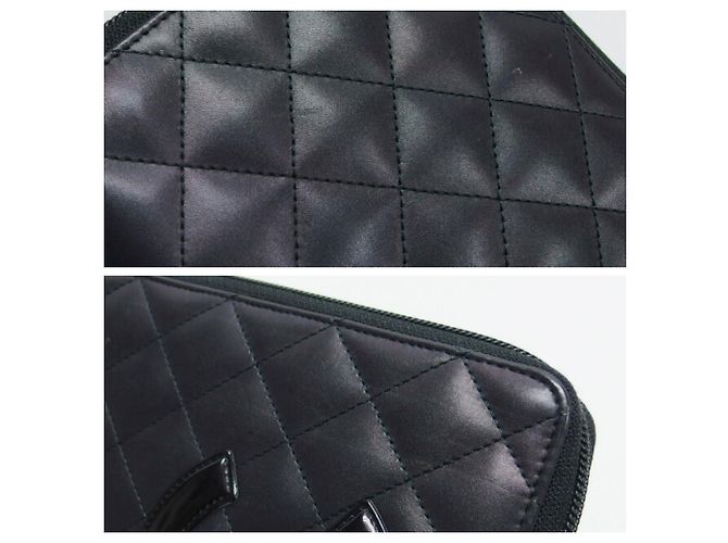 Cartera Larga Línea Cambon de Chanel Negro Rosa - vista 7