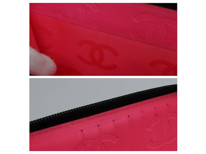 Cartera Larga Línea Cambon de Chanel Negro Rosa - vista 9