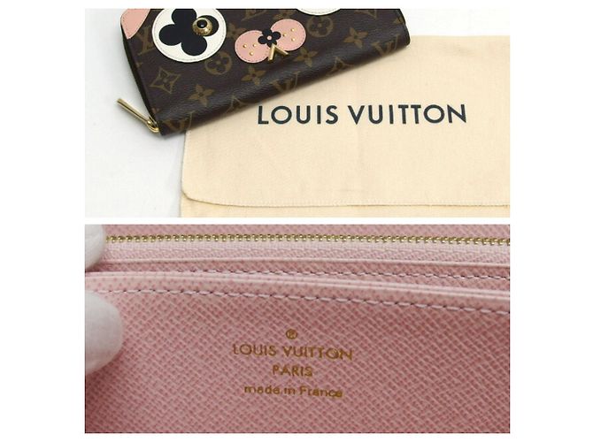 Cartera Zippy Monogram Louis Vuitton Negro Rosa Blanco - vista 3