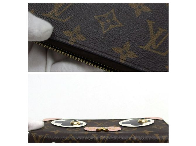 Cartera Zippy Monogram Louis Vuitton Negro Rosa Blanco - vista 6