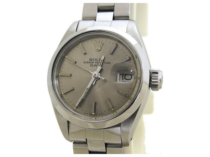 Rolex Oyster Perpetual Date Damen Uhr 6916 Silber - Ansicht 2