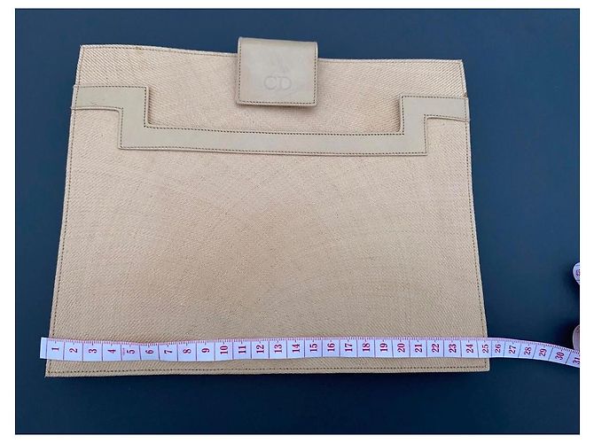 Pochette Christian Dior Beige in Tessuto e Pelle - vista 12