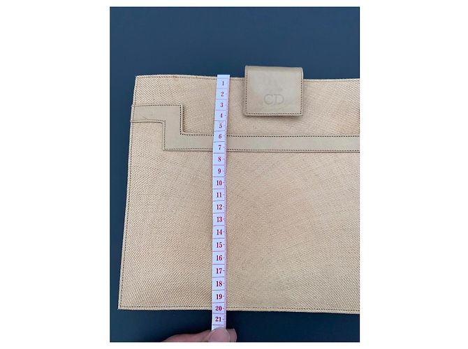 Pochette Christian Dior Beige in Tessuto e Pelle - vista 13