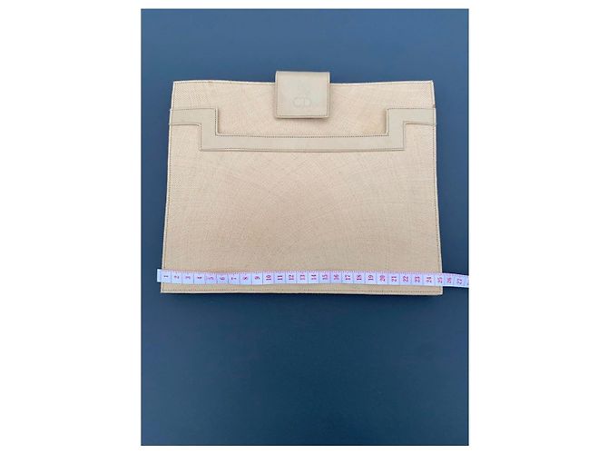Pochette Christian Dior Beige in Tessuto e Pelle - vista 14