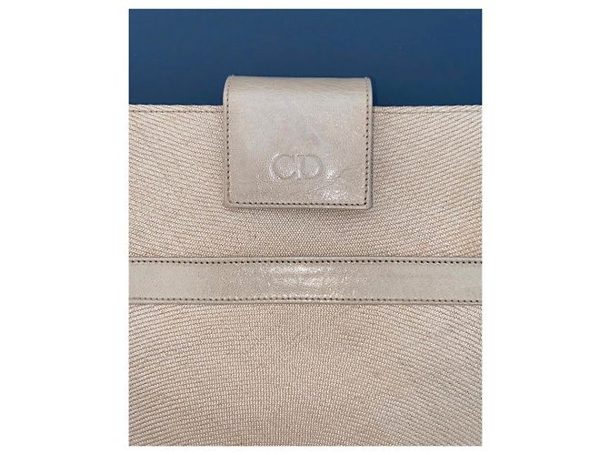 Pochette Christian Dior Beige in Tessuto e Pelle - vista 4