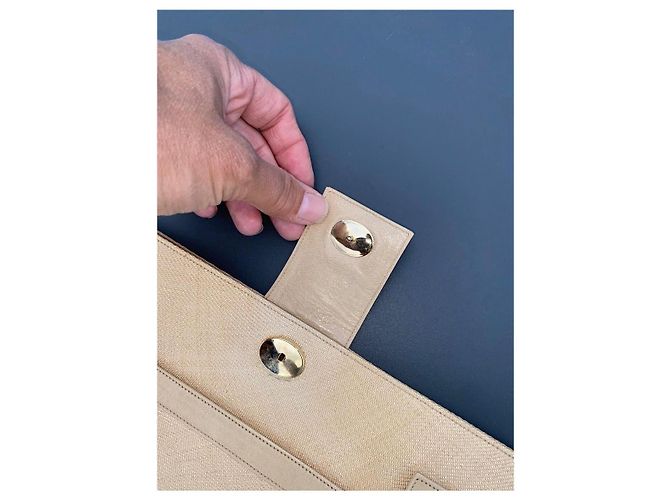 Pochette Christian Dior Beige in Tessuto e Pelle - vista 6