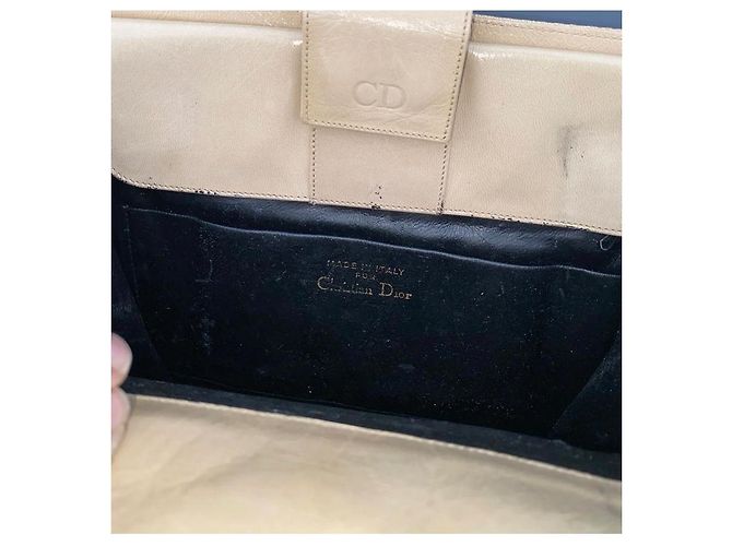 Pochette Christian Dior Beige in Tessuto e Pelle - vista 9