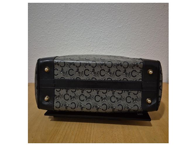 Bolsa Boston Céline Diffusion bege e preta de couro Preto - vista 5