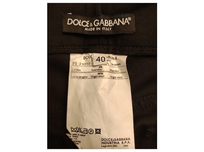 PANTALONES DE LANA DOLCE & GABBANA. Negro - vista 4