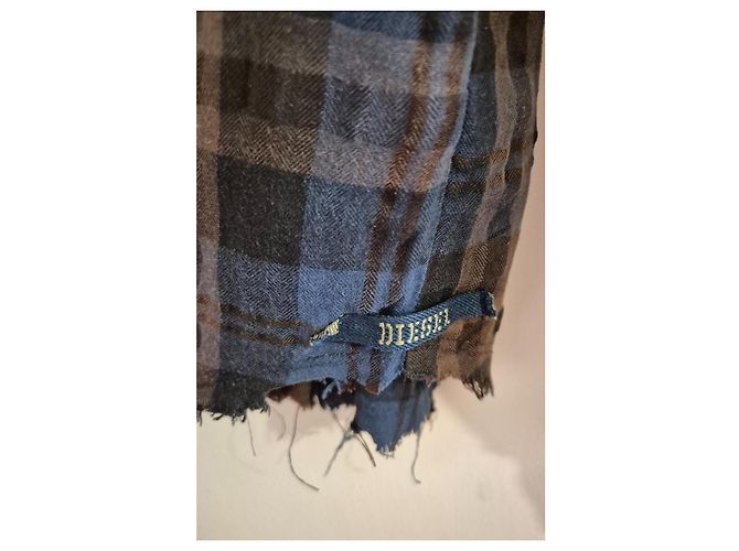 Camicia a quadri da uomo Diesel blu e marrone taglia M 38 - vista 3