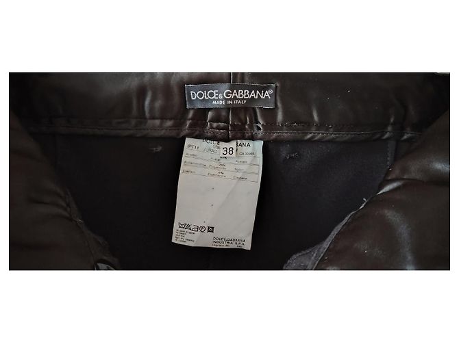DOLCE & GABBANA STRETCH-SATIN-HOSEN. Schwarz - Ansicht 2