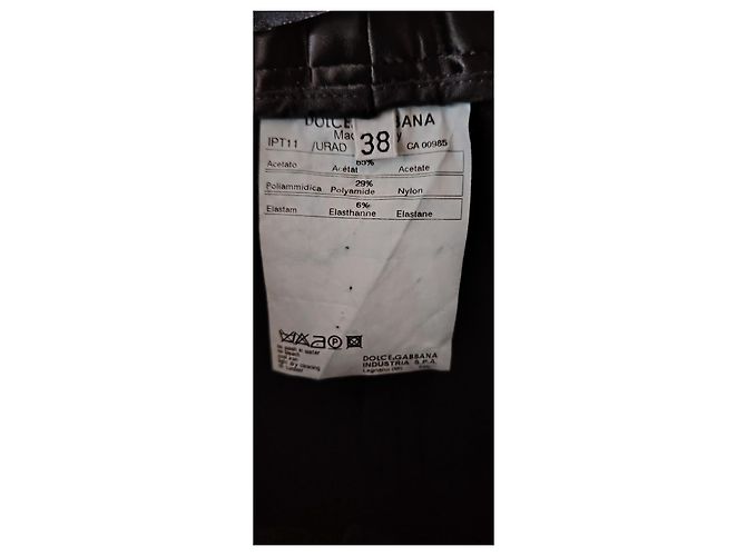 DOLCE & GABBANA STRETCH-SATIN-HOSEN. Schwarz - Ansicht 4