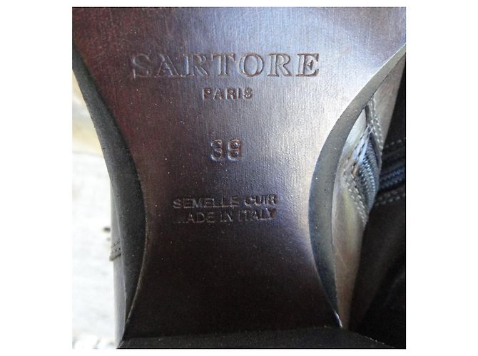 Botas Sartore de cuero marrón Castaño - vista 6