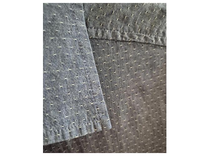 Camicia Diesel uomo taglia S 36 blu a pois bianchi maniche lunghe 100% cotone - vista 3