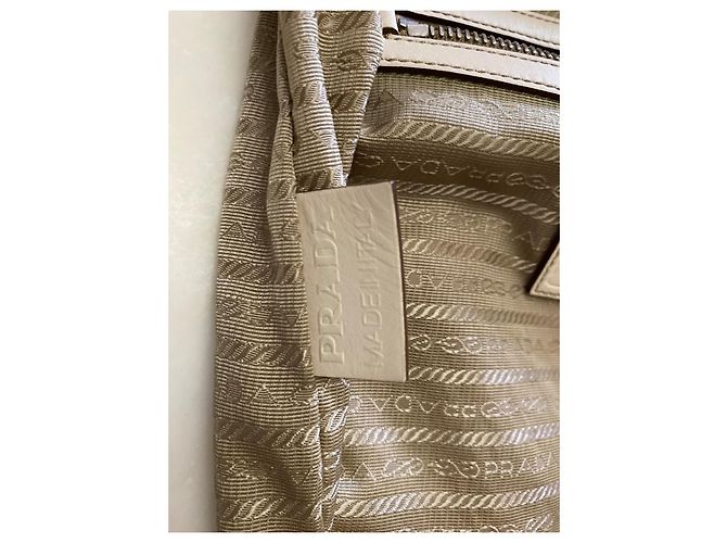 Prada Jacquard Handtasche in Eggshell aus Stoff Aus weiß - Ansicht 6