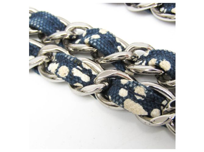 Code Coco Borsa a Spalla Chanel No.5 Coco Mark Chain Blu navy - vista 12
