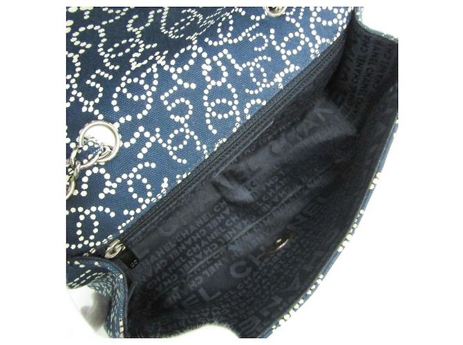 Code Coco Borsa a Spalla Chanel No.5 Coco Mark Chain Blu navy - vista 3