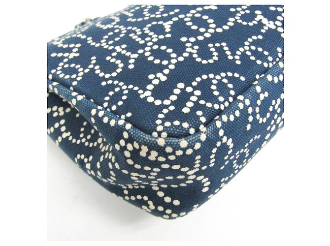 Code Coco Borsa a Spalla Chanel No.5 Coco Mark Chain Blu navy - vista 4