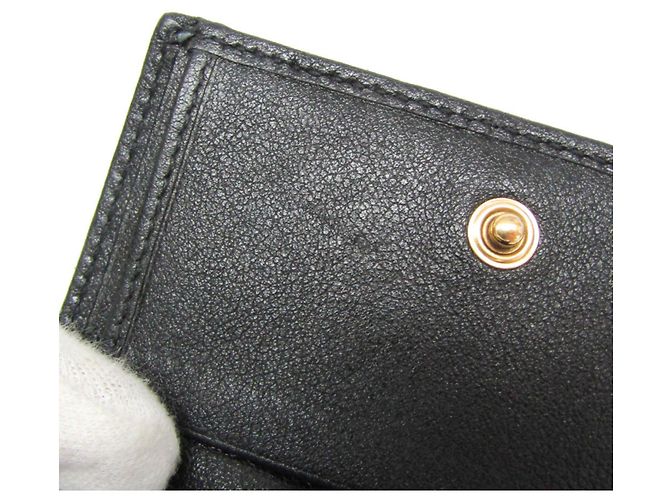 Billetera Compacta Gucci Bamboo Diana Negro - vista 10