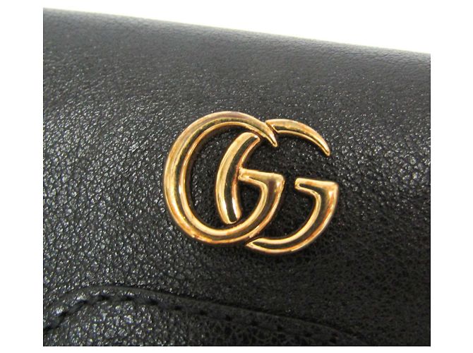 Billetera Compacta Gucci Bamboo Diana Negro - vista 7