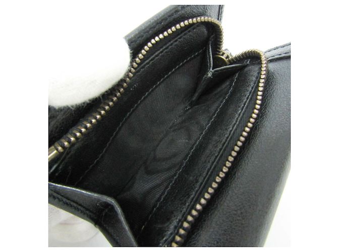 Billetera Compacta Gucci Bamboo Diana Negro - vista 8