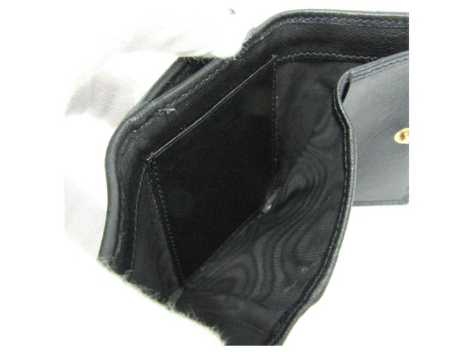 Billetera Compacta Gucci Bamboo Diana Negro - vista 9