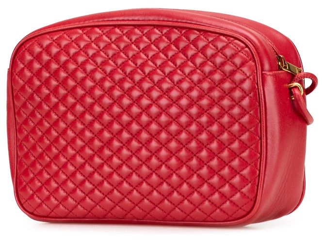 Rote gesteppte Lammleder Victoire Kamera Tasche von Saint Laurent - Ansicht 2