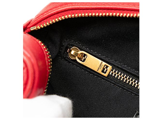 Rote gesteppte Lammleder Victoire Kamera Tasche von Saint Laurent - Ansicht 7