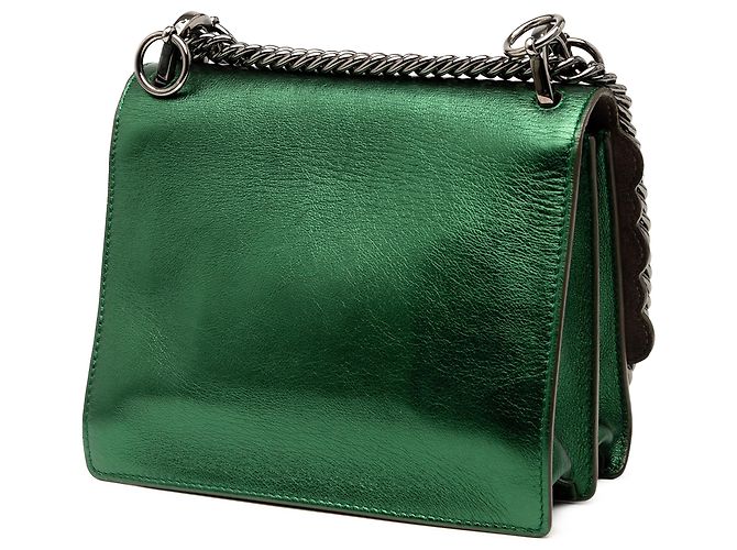 Fendi Verde Piccola Borsa in Pelle Kan I con Bordo - vista 2