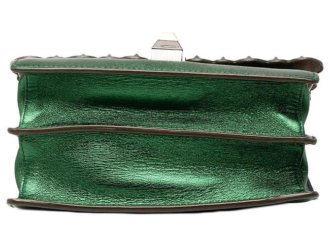 Fendi Verde Piccola Borsa in Pelle Kan I con Bordo - vista 3
