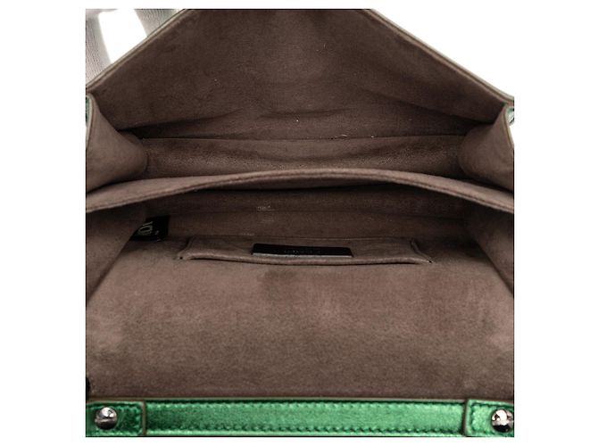 Fendi Verde Piccola Borsa in Pelle Kan I con Bordo - vista 4