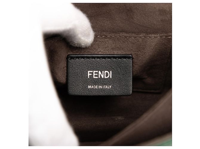 Fendi Verde Piccola Borsa in Pelle Kan I con Bordo - vista 5