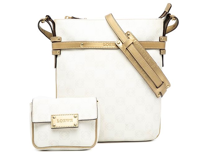 LOEWE Bandolera de lona recubierta con anagrama blanco - vista 8
