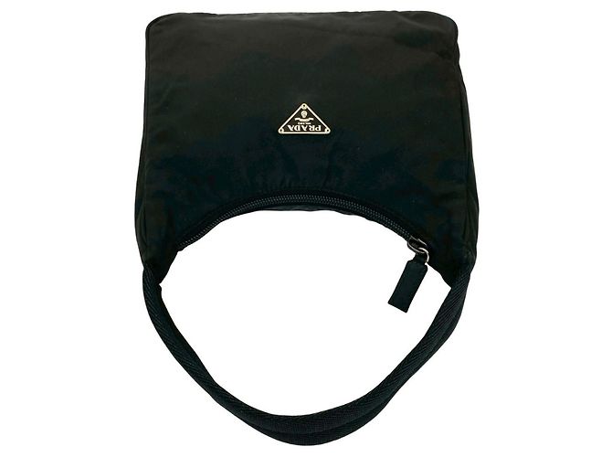 Bolsa de mão mini em nylon Tessuto da Prada Preto - vista 4