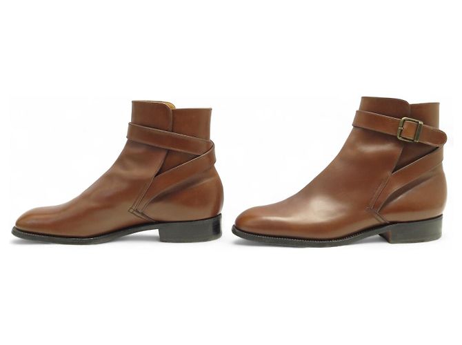 BOTAS JODHPUR JM WESTON 722 8.5D 42.5 COURO MARROM - vista 2