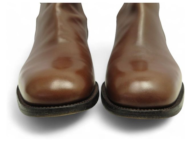BOTAS JODHPUR JM WESTON 722 8.5D 42.5 COURO MARROM - vista 4