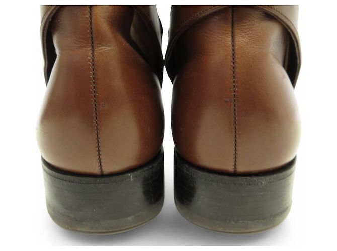 BOTAS JODHPUR JM WESTON 722 8.5D 42.5 COURO MARROM - vista 5