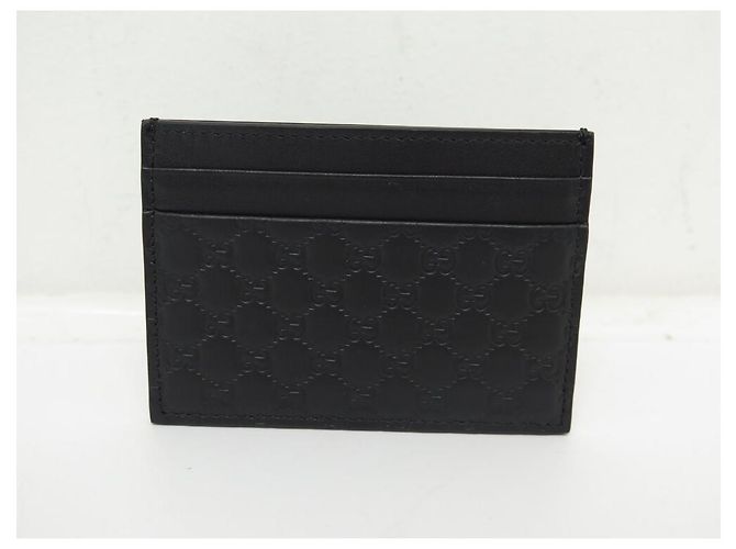 NEUER GUCCI MICROGUCCISSIMA 262837 4CC LEDER MONOGRAMM KARTENHALTER Schwarz - Ansicht 2